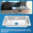 thumbnail image 4 of Stainless Steel Bar Sink, Single Bowl Kitchen Sink Rectangular Hand Wash Basin Sink with 40mm Sewer Outlet, Embedded Small Single Bowl Sink  for Boat Caravan Yachts, 4 of 7