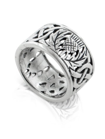 Stainless Steel Celtic Knot Wide Band Ring 