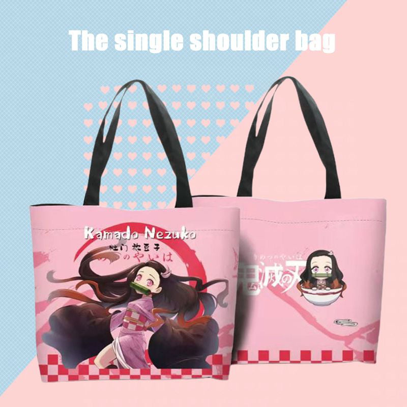 Demon Slayer Kimetsu no Yaiba Kamado Nezuko Canvas Bag Shoulder bags Handbag A