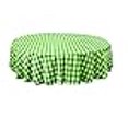 thumbnail image 3 of LA Linen TCcheck72R-LimeK84 Nappe à Carreaux Vichy en Polyester, Blanc et Lime - Ronde de 72 Po, 3 of 3