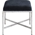 thumbnail image 5 of Meridian Furniture Valley Black Chenille Fabric Bench, 5 of 7