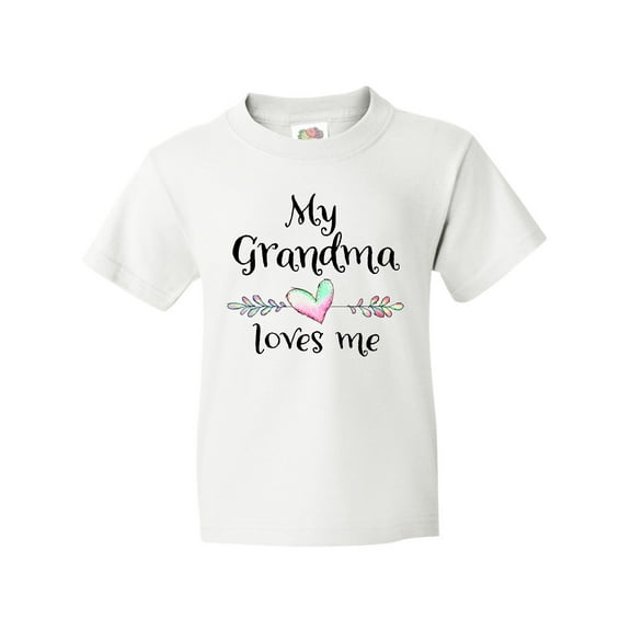 Inktastic My Grandma Loves Me- Heart Grandchild Youth T-Shirt