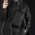 thumbnail image 4 of Nuevo bolso de pecho multifuncional para hombre, bolso de hombro de nailon, Mochila pequeña de tela espacial impermeable, 4 of 5