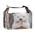 thumbnail image 2 of DIXRUYEE Lunch Bag Double Deck Lunch Cooler Box Fashion Snowy Joy Pattern, 2 of 7