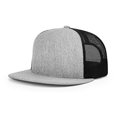 thumbnail image 2 of Richardson Wool Blend Flat Bill Trucker Cap, One Size, Heather Grey-Black, 2 of 4