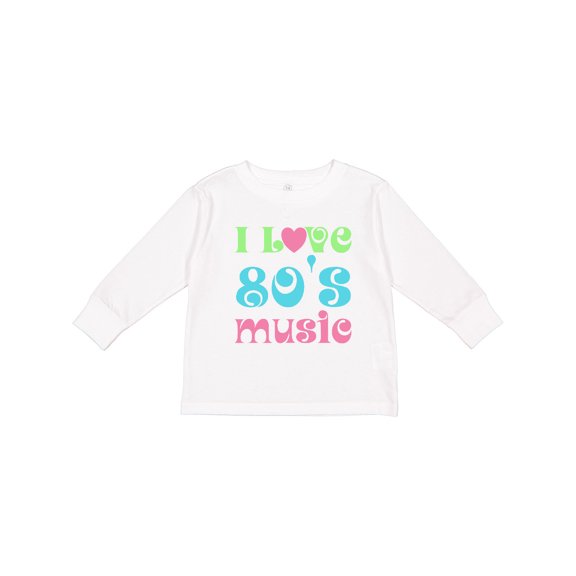 Inktastic I Love 80's Music Boys or Girls Long Sleeve Toddler T-Shirt