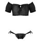 thumbnail image 1 of Men Male Chiffon Lingerie Exotic Sets Sissy Nightwear Sheer Mesh Off Shoulder Ruffled Crop Tops with Briefs Thongs ClubwearXL Gong Bohan LED, 1 of 2