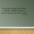 thumbnail image 1 of Empresal Three Things Will Endure Faith Hope And Love Home Decor Black 28"Hx13"W R96, 1 of 5