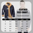 thumbnail image 6 of Men's Winter Thick Cotton Jacket Sherpa Lined Warm Trucker Casual Cargo Coat with Multi Pocket Navy 2XL, 6 of 6