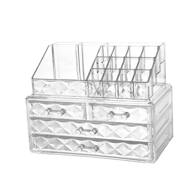 Organizadores de escritorio, contenedor de almacenamiento de papelería con cajón, mesa de oficina Claro