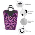 thumbnail image 2 of DouZhe 50L Rectangular Laundry Basket, Fashion Animal Leopard Texture Prints Waterproof Foldable Laundry Hamper with Aluminum Handles, 2 of 6