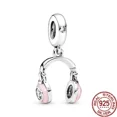 thumbnail image 5 of Original Sterling Silver Pink Animal Car Heart Murano Lucite Beads Beaded Pendant for PandoraDIYBracelet Women's Jewelry Gift, 5 of 6