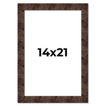 14x21 Frame Brown Burl Real Wood Picture Frame Width 1.625 Inches | Interior Frame Depth 0.5 Inches