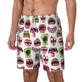 thumbnail image 2 of Balery Halloween Mouth Mens Swim Trunks Swim Shorts for Men Quick Dry Inseam Beach Shorts with Compression Liner Pocket-Large, 2 of 9