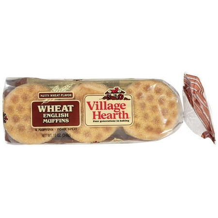 Village Hearth Wheat English Muffins, 12 oz
