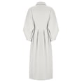 thumbnail image 5 of Hfyihgf Womens Oversized Long Trench Coat Puff Long Sleeve Notch Lapel Wool Peacoat Trendy Winter Warm Button Down High Waist Overcoat(White,M), 5 of 6