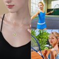 thumbnail image 4 of Collar Lydow Tennis de Latón Baño de Plata de Ley 16 cm + 3 cm, 4 of 6