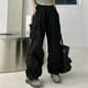 thumbnail image 5 of Pantalón Cargo Mujer Pantalones Cargo American Y2k Vintage Cargo Pantalones Streetwear (Negro XXL) Ygjytge para Mujer Negro T M, 5 of 6