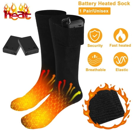 Heated Socks for Men Women Battery Electric Socks Washable Unisex Foot Warmer for Hunting Skiing Cycling, Winter Warm Thermal Socks
