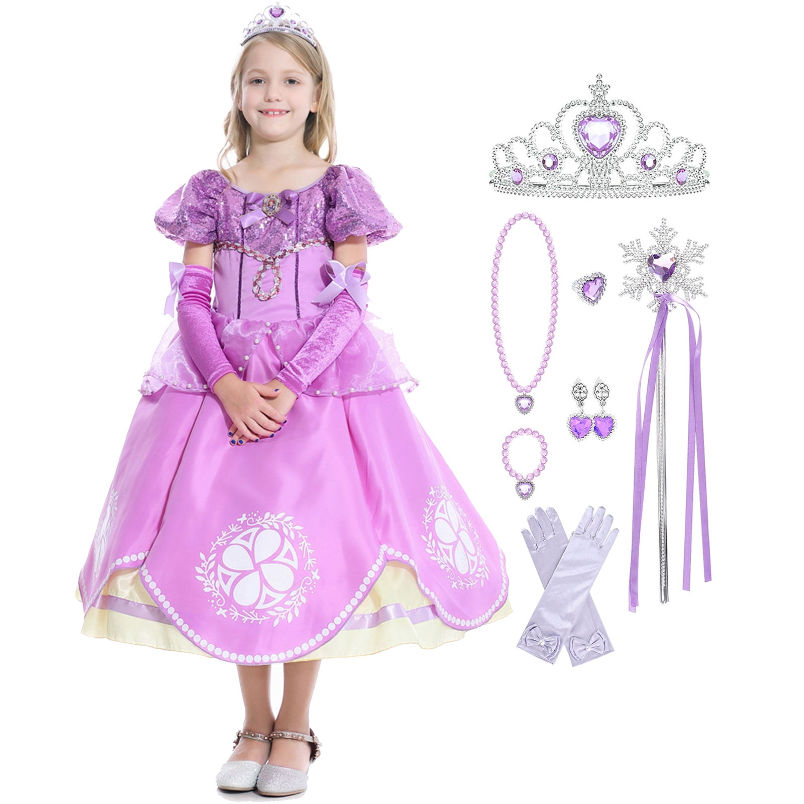 Christmas Princess Sofia The First Childs Dresses Kids Party Costume 