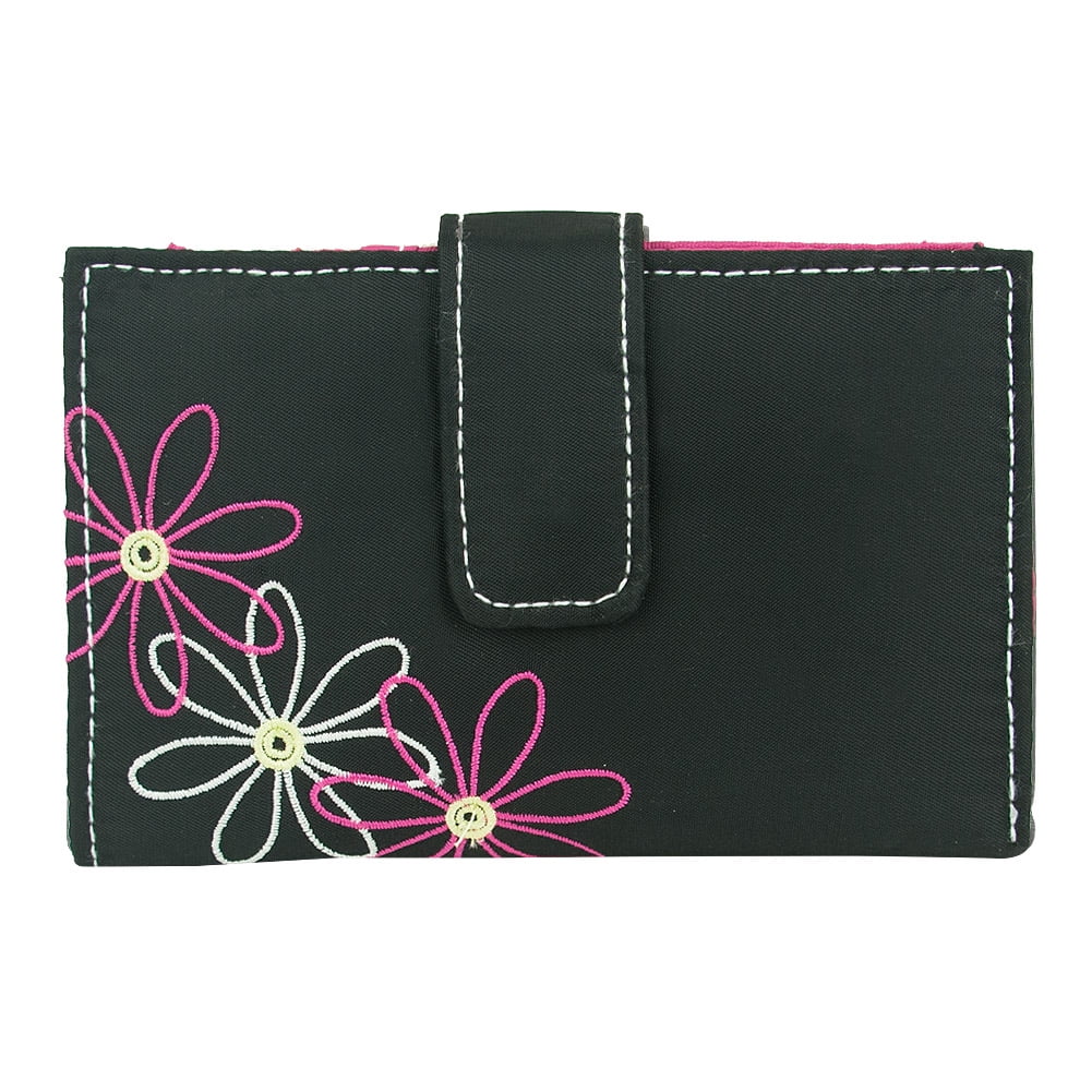 RFID Blocking Daisy Women's Trifold Wallet Black