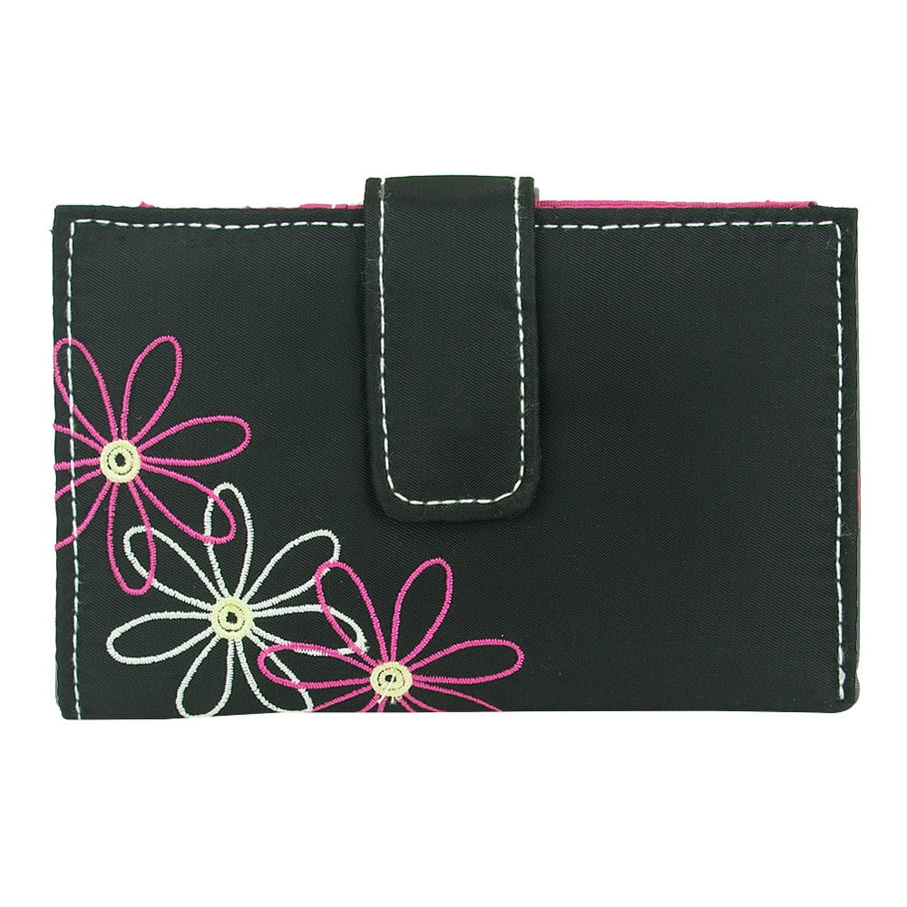 Travelon RFID Blocking Daisy Women's Trifold Wallet Black Walmart
