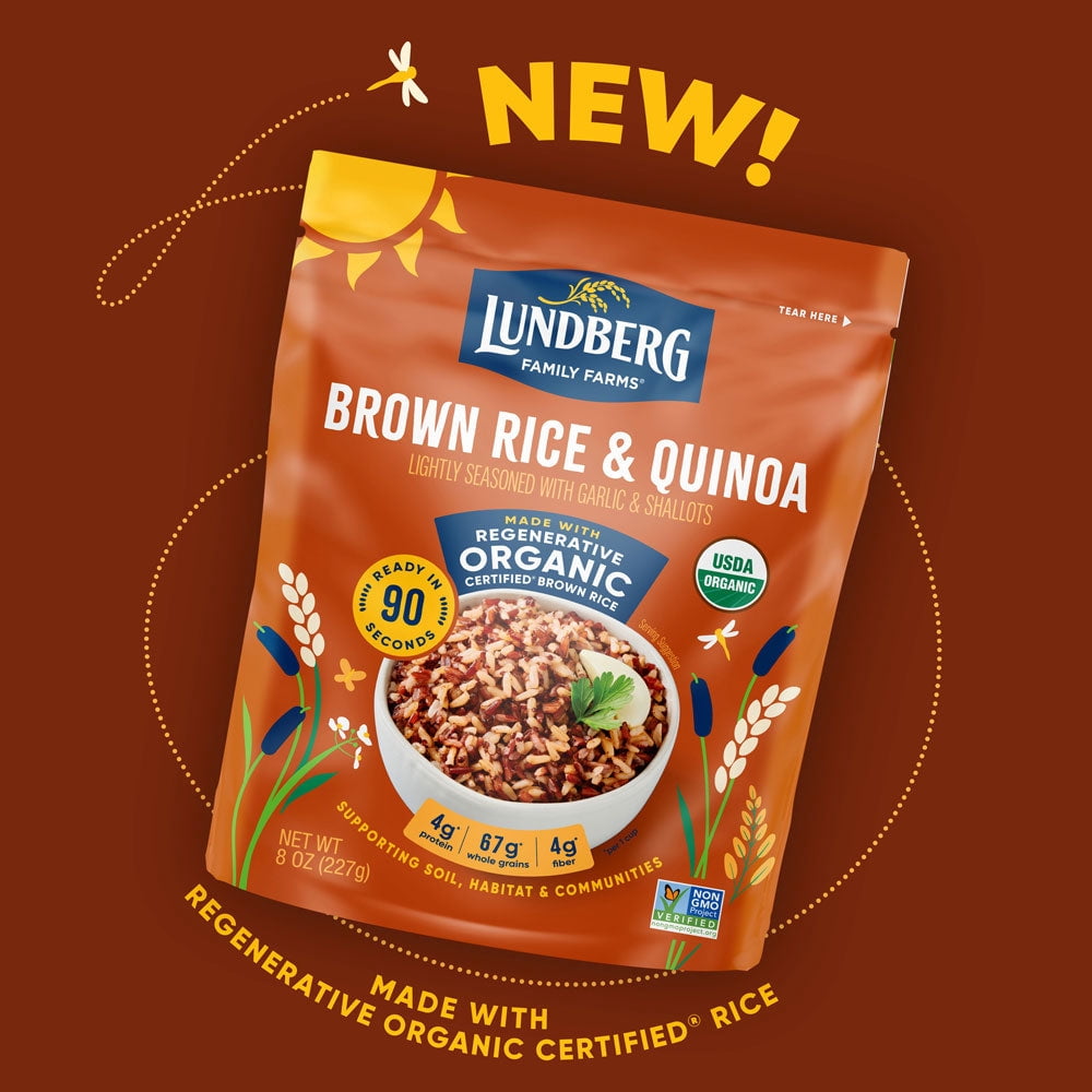 Pack of 6, Lundberg Organic 90-Second Brown Rice & Quinoa, 8 oz