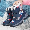 thumbnail image 5 of BOBOGOJP Boys Girls Winter Snow Boots Slip Resistant Outdoor Cold Weather Boots with Lining Blue for Size 12, 5 of 9