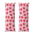 thumbnail image 1 of Balery Hand Drawn Strawberry Funda Protectora para Almohada Corporal de Algodón Hipoalergénico con Cierre(55 x 21 pulgadas), Almohadas No Incluidas, 1 of 7