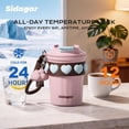 thumbnail image 6 of Sidagar 12 oz Insulated Coffee Tumbler with Lid, Stainless Steel Cute Travel Mug, Light Pink, 6 of 10