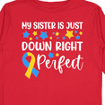 thumbnail image 4 of Inktastic My Sister Is Just Down Right Perfect- Down Syndrome Awareness Ribbon Boys or Girls Long Sleeve Toddler T-Shirt, 4 of 5