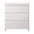 thumbnail image 4 of Max & Lily Solid Wood Modern Farmhouse 3 Drawer Dresser, Whitewash, 4 of 6