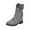 Grey, variant on Jsaierl Womens Mid-calf Snow Boots Fashion Back Strap Elastic Round Toe Square Heel Slip-On Boots Winter Outdoor Warm Casual Shoes