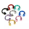 thumbnail image 3 of GKNET Horseshoe Nose Septum Rings Cartilage Helix Tragus Earring Hoop Lip Piercing-green, 3 of 6