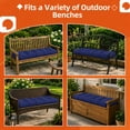 thumbnail image 3 of ROFIEJOX 4-Inch Tufted Patio Bench Cushion, 36" x 14", Non-Slip Outdoor Seat Pad for Porch Swing and Garden Furniture, Blue, 3 of 7