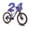 Gradient, variant on 24 Inch Mountain Bike for Teens, 7-Speed, Aluminum Frame, Dual Disc Brakes, Suspension Fork, Unique Gradient Color (Blue/Purple/Red)