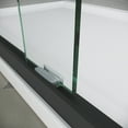 Modern Matte Black SemiFrameless Double Bathtub Door with Sliding