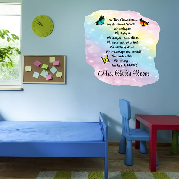 Quotes/sayings Wall Decals for Classroom - School Teachers Students Rules Homework Sticker Wall Sticker Decal With Easy Installation Instructions Wall Decal Sticker - Size: 10 In x 10 In