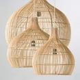 thumbnail image 4 of Arturesthome Handmade Wicker Woven Pendant Lampshade Rattan Hanging Light, 4 of 12