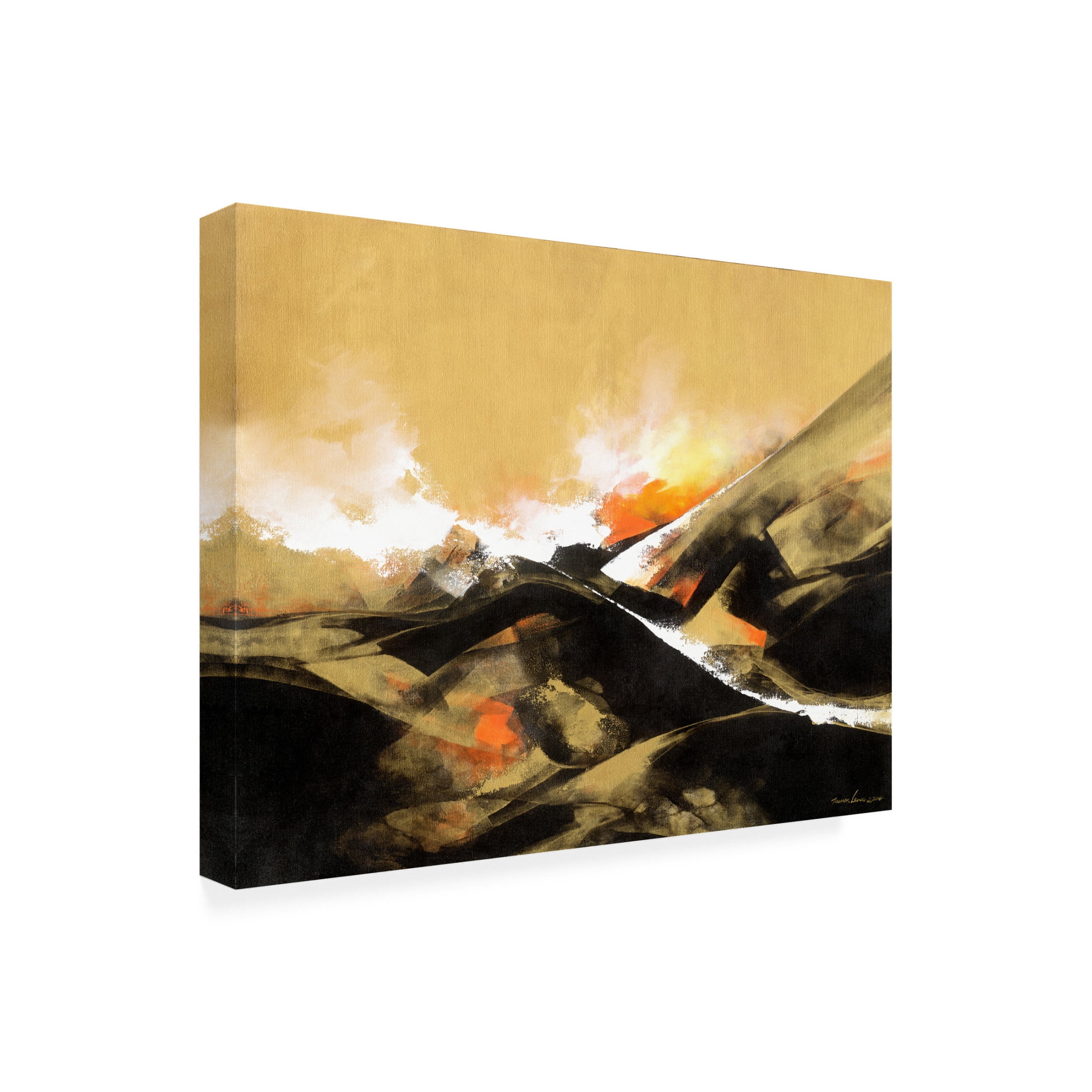 Canvas Wall Art - Thomas Leung 'The Golden Time' Wall Art for Living Room, Bedroom, or Office Décor by Trademark Fine Art - 24 x 18 Inches