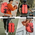thumbnail image 6 of Sports Backpack with Ball Holder & Separate Shoe Bag,Multifunctional Waterproof Basketball Soccer Bag Outdoor Travel Backpack for Men Women,Orange, 6 of 7