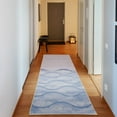 thumbnail image 1 of Ocean Decorative Rug, Sea Waves Illustration Features Liquid Ocean Motion Water Tides Image Art, Quality Carpet for Bedroom Dorm and Living Room, 6 Sizes, Pale Sky, by Ambesonne, 1 of 2