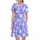 thumbnail image 1 of Fotbe Blue Skull Daisy Vestido Largo de Moda para Mujer, Vestido Tipo Camiseta con Manga Corta y Estilo Casual a Rayas y Bloques de Color, 1 of 6