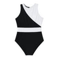thumbnail image 4 of YiZYiF Mesh Patchwork Ballet Dance Leotard Girls Black&White 8, 4 of 7