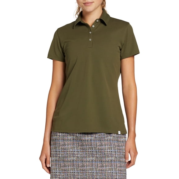 Walter Hagen Women's Core Pique Golf Polo, XXL, Inky Olive Green