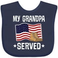 thumbnail image 3 of Inktastic Military Grandson My Grandpa Served Boys or Girls Baby Bib, 3 of 4