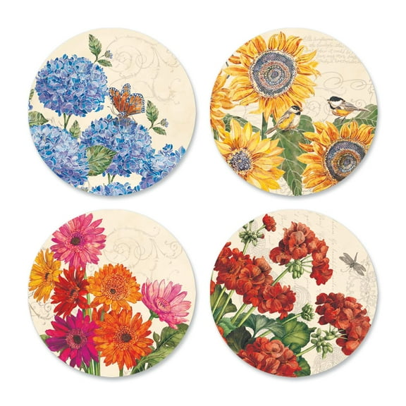 Current Full Bloom Seals - Set of 24 Envelope Seals, 1 1/2 Inch Diameter