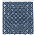 thumbnail image 3 of Ambesonne Mediterranean Shower Curtain, Rectangular Armor, 69"Wx70"L, Navy Blue and White, 3 of 3