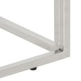 thumbnail image 4 of vidaXL Console Table Silver Stainless Steel, Tempered Glass, 4 of 8