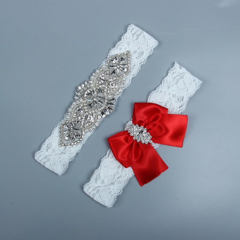 Red Garter Belt for Bride Wedding Garter Lace Bridal Garter Party Leg Thigh  Garters for Women - Walmart.com